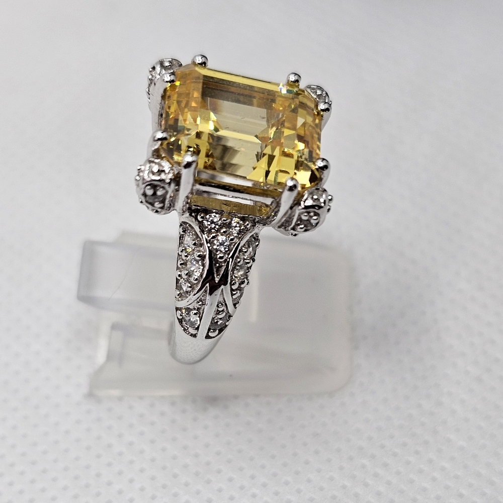 Victoria Wieck Canary Yellow Citrine Absolute Ring Sterling Silver Sz 7! - Picture 6 of 17